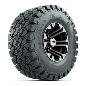 GTW Specter Black and Machined Wheels with 22in Timberwolf Mud Tires - 10 Inch
