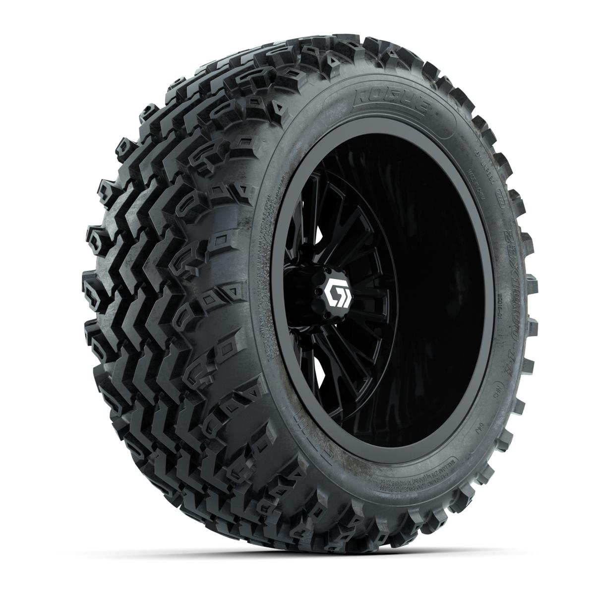 GTW&reg; Viper Gloss Black 14 in Wheels with 23X10-R14 Rogue All-Terrain Tires - Full Set