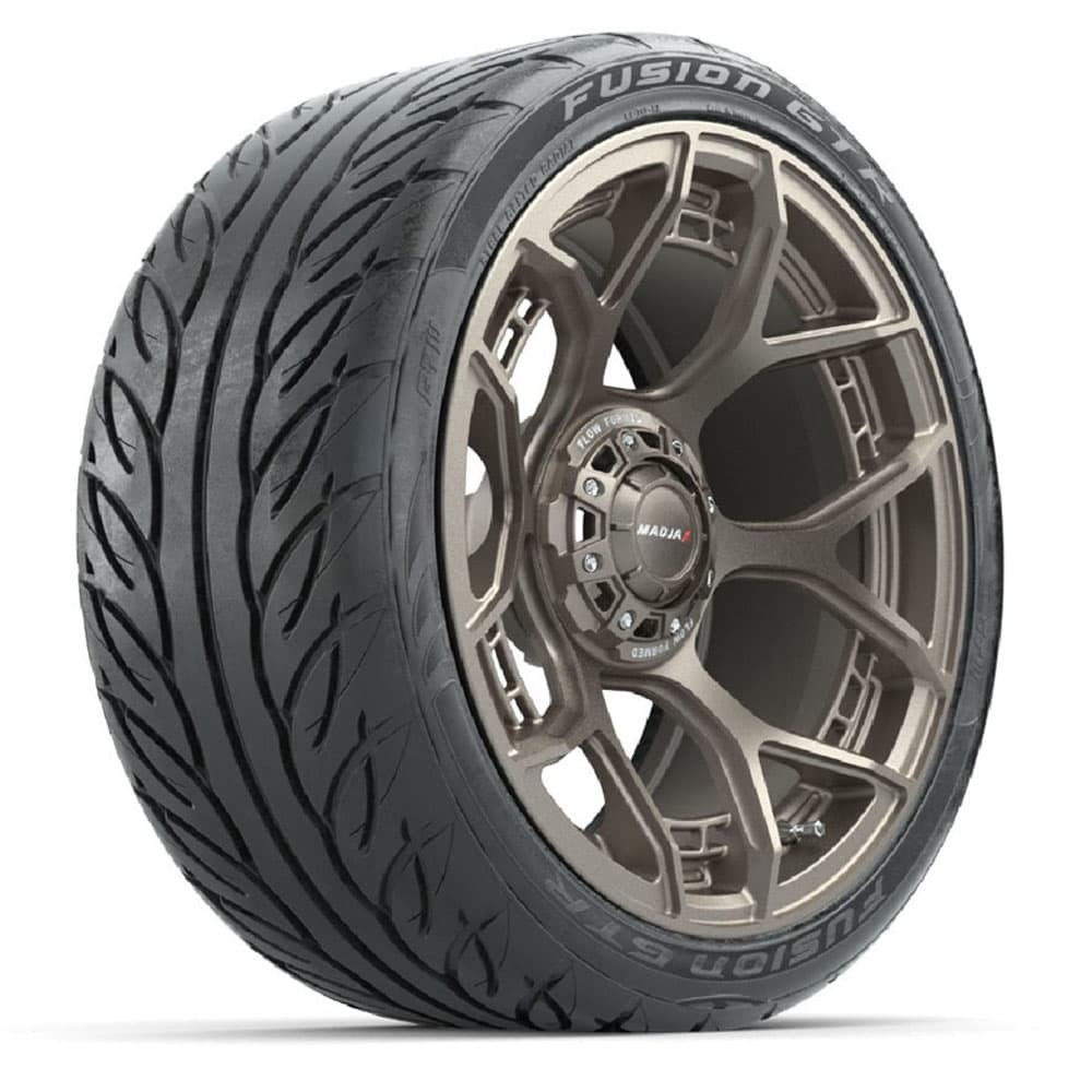 Set of (4) 15&quot; MadJax&reg; Flow Form Evolution Matte Bronze Wheels with GTW&reg; Fusion GTR Street Tires