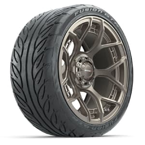 Set of (4) 15&quot; MadJax&reg; Flow Form Evolution Matte Bronze Wheels with GTW&reg; Fusion GTR Street Tires