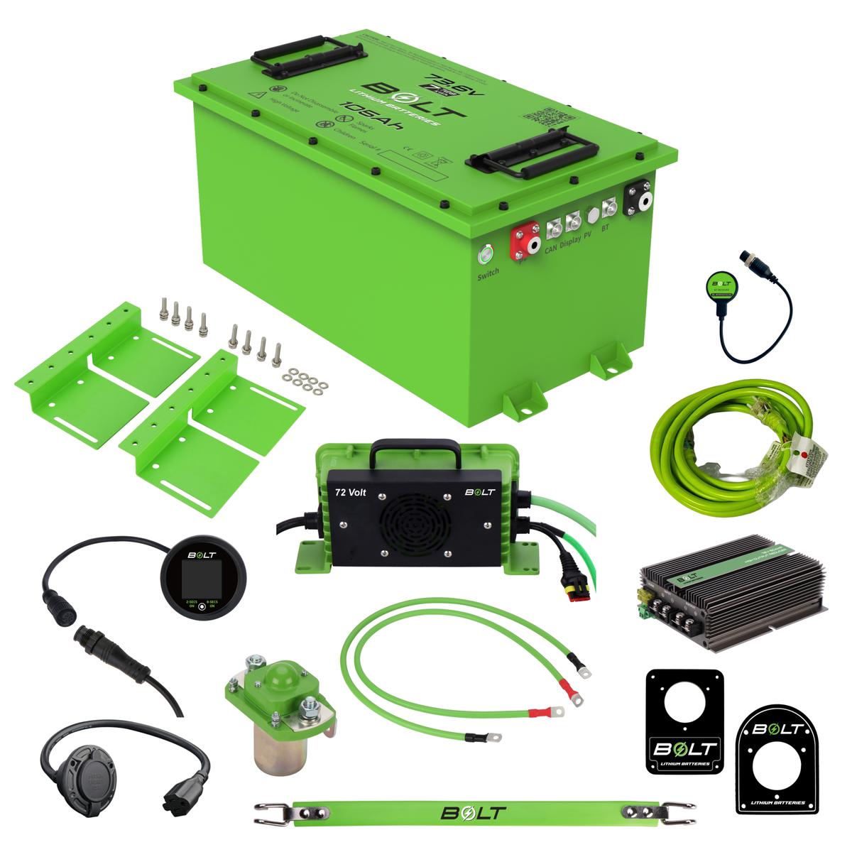 Bolt Energy EZGO TXT 48V Express 74V 105AH Heated Professional Battery Kit