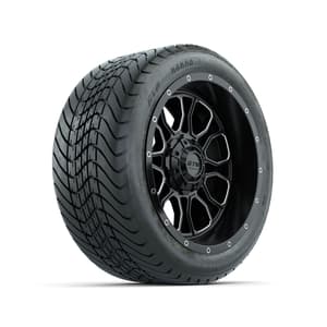 Set of (4) 14 in GTW® Volt Machined & Black Wheels with 225/30-14 Mamba Street Tire