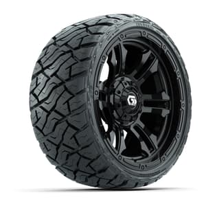 GTW Shogun Gloss Black 14 in Wheels with 205/35-R14 Maverick Low-Profile All-Terrain Tires – Full Set