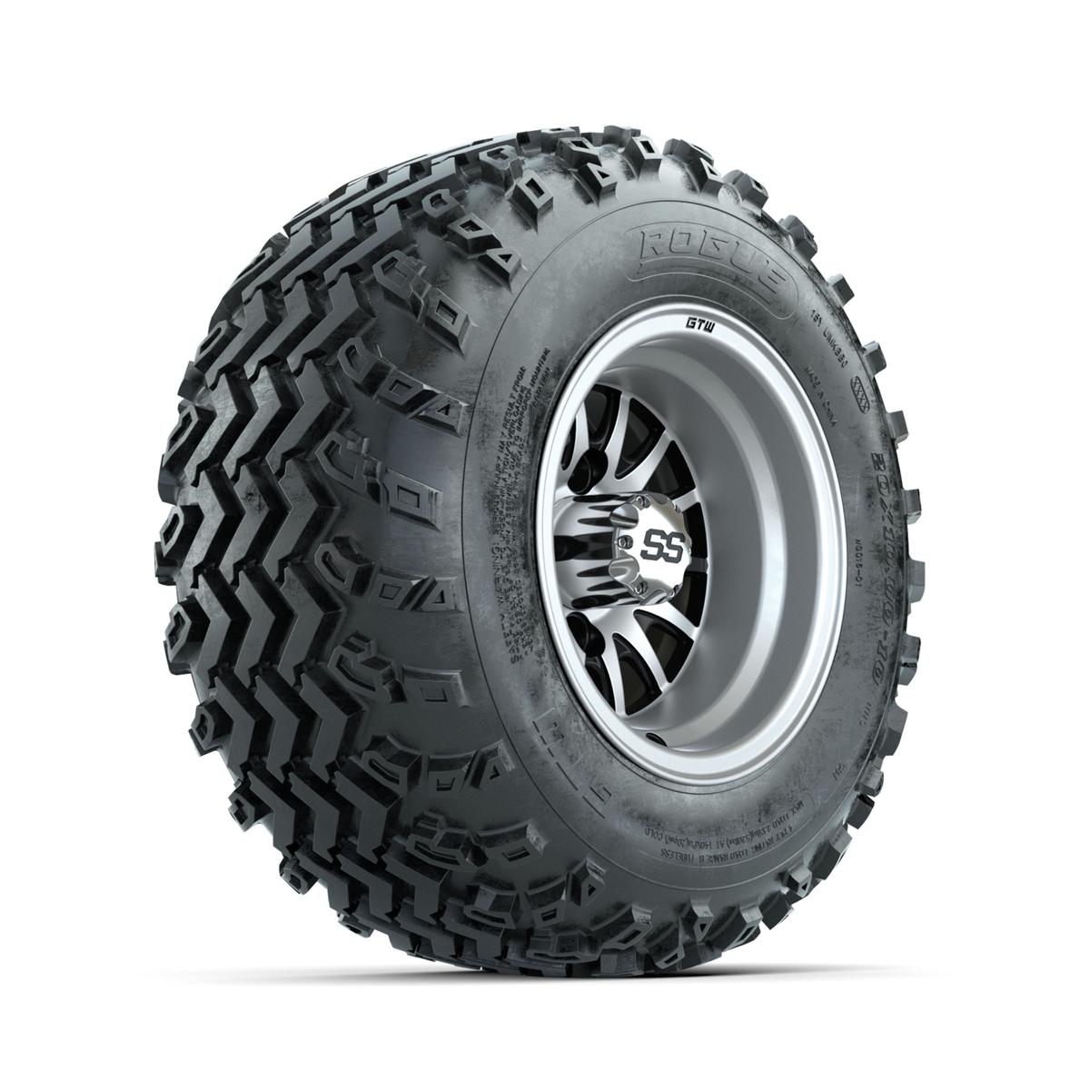 GTW Medusa Machined/Black 10 in Wheels with 20x10.00-10 Rogue All Terrain Tires – Full Set