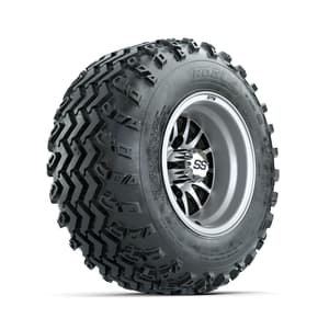 GTW Medusa Machined/Black 10 in Wheels with 20x10.00-10 Rogue All Terrain Tires – Full Set
