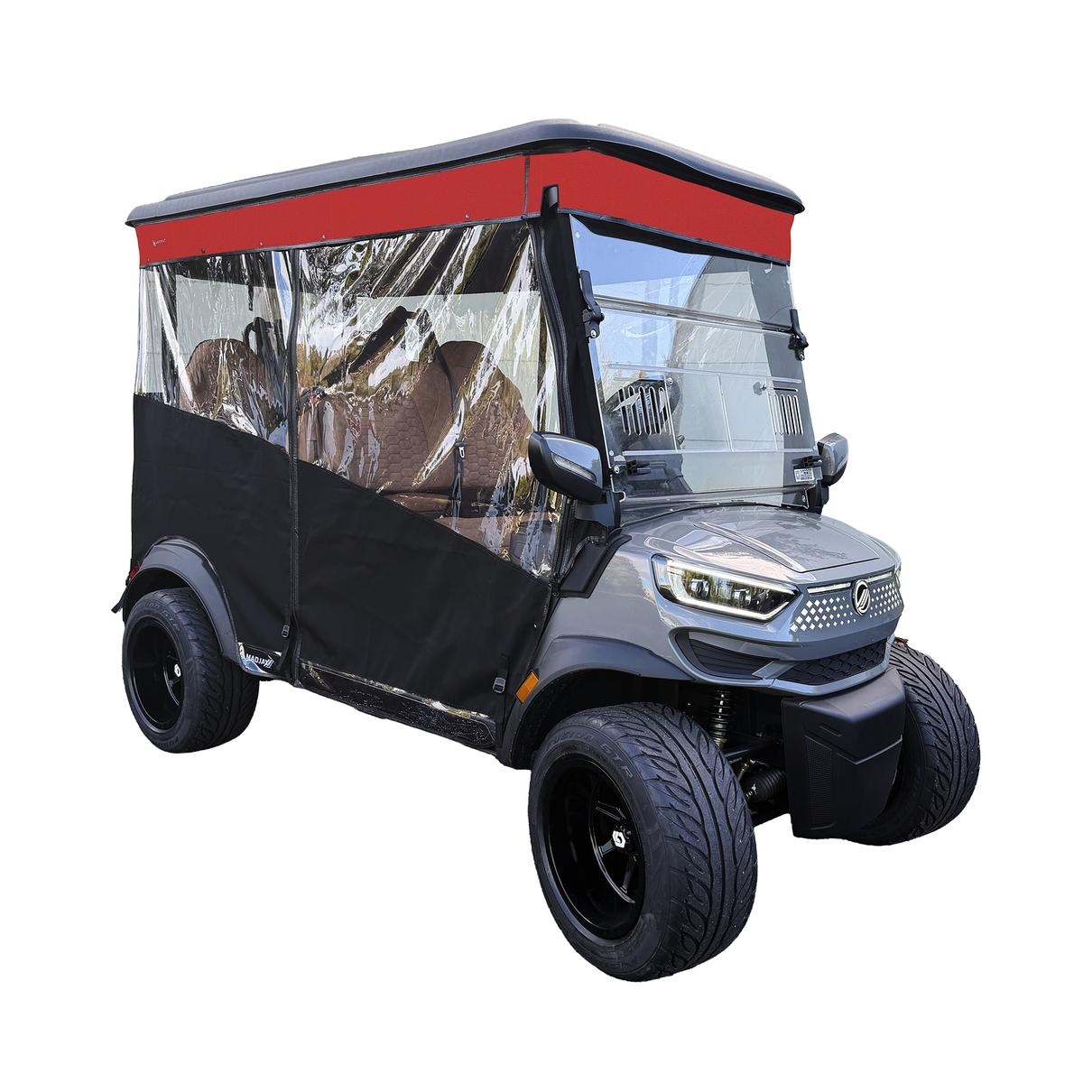RedDot Black/Jockey Red Single Track Enclosure for MadJax&reg; Ascent with 4-Forward Facing Seats