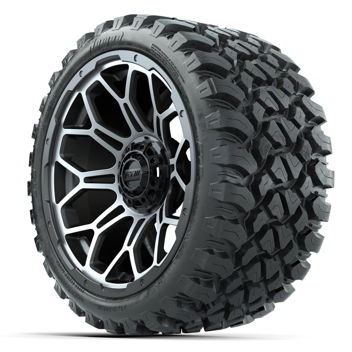 Set of (4) 15&Prime; GTW Bravo Matte Gray Wheels with 23x10-R15 Nomad All-Terrain Tires