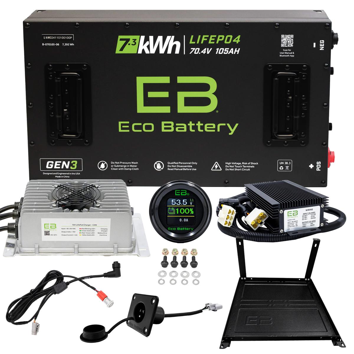 EZGO TXT Eco Lithium 70v 105Ah GEN3 Battery Bundle