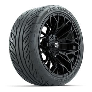 Set of (4) 15 in GTW® Stellar Black Wheels with 215/40-R15 Fusion GTR Street Tires