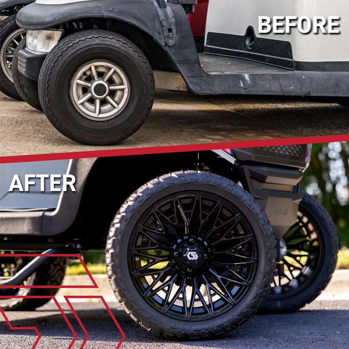 GTW&reg; Blur Gloss Black 16 in Wheels with 225/40-R16 Mamba Street Tires - Full Set