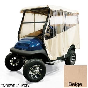 RedDot Club Car DS/Villager w/ 120&Prime; OEM Top Beige 3-Sided Over-the-Top Enclosure (Years 1982-1999)
