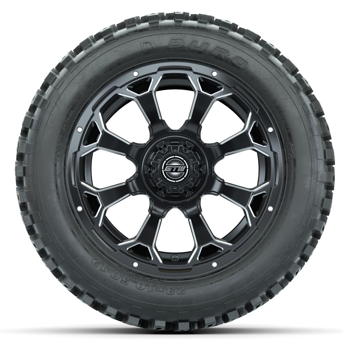 Set of (4) 14 in GTW Raven Wheels with 23x10-14 Duro Desert All-Terrain Tires