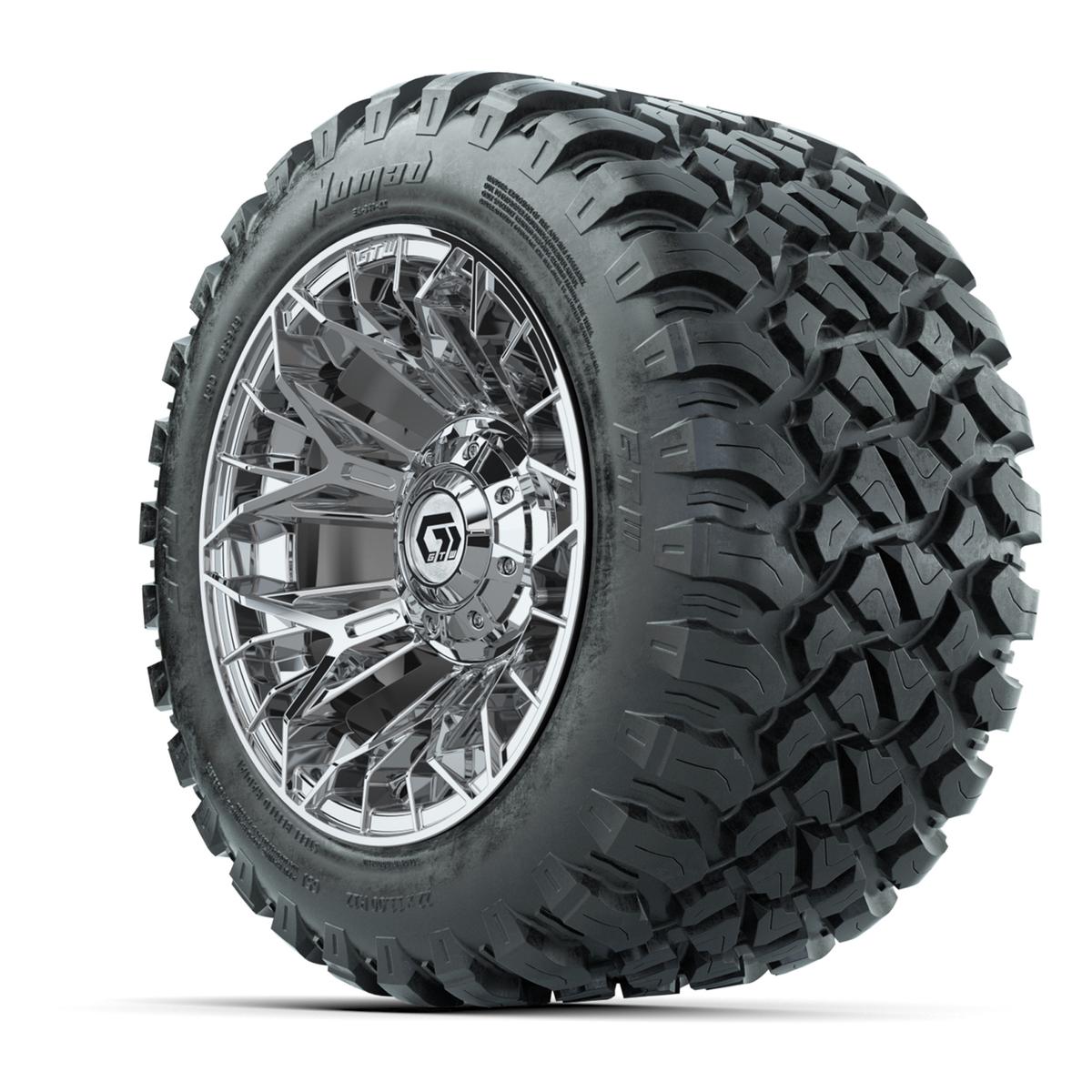 Set of (4) 12 in GTW® Stellar Chrome Wheels with 22x11-R12 Nomad All-Terrain Tires