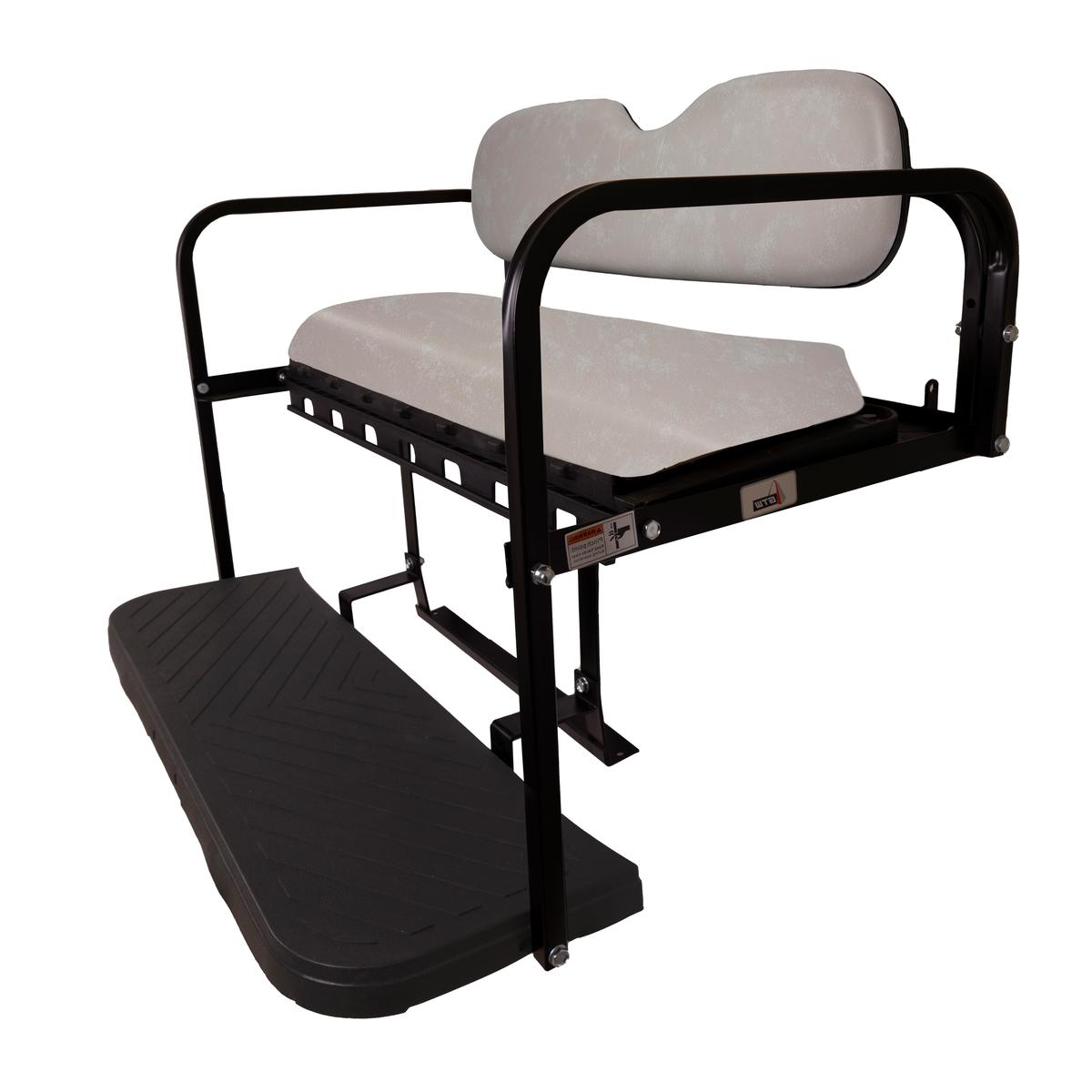 GTW MACH3 Rear Flip Seat for EZGO RXV - Stone Beige (Years 2008-Up)