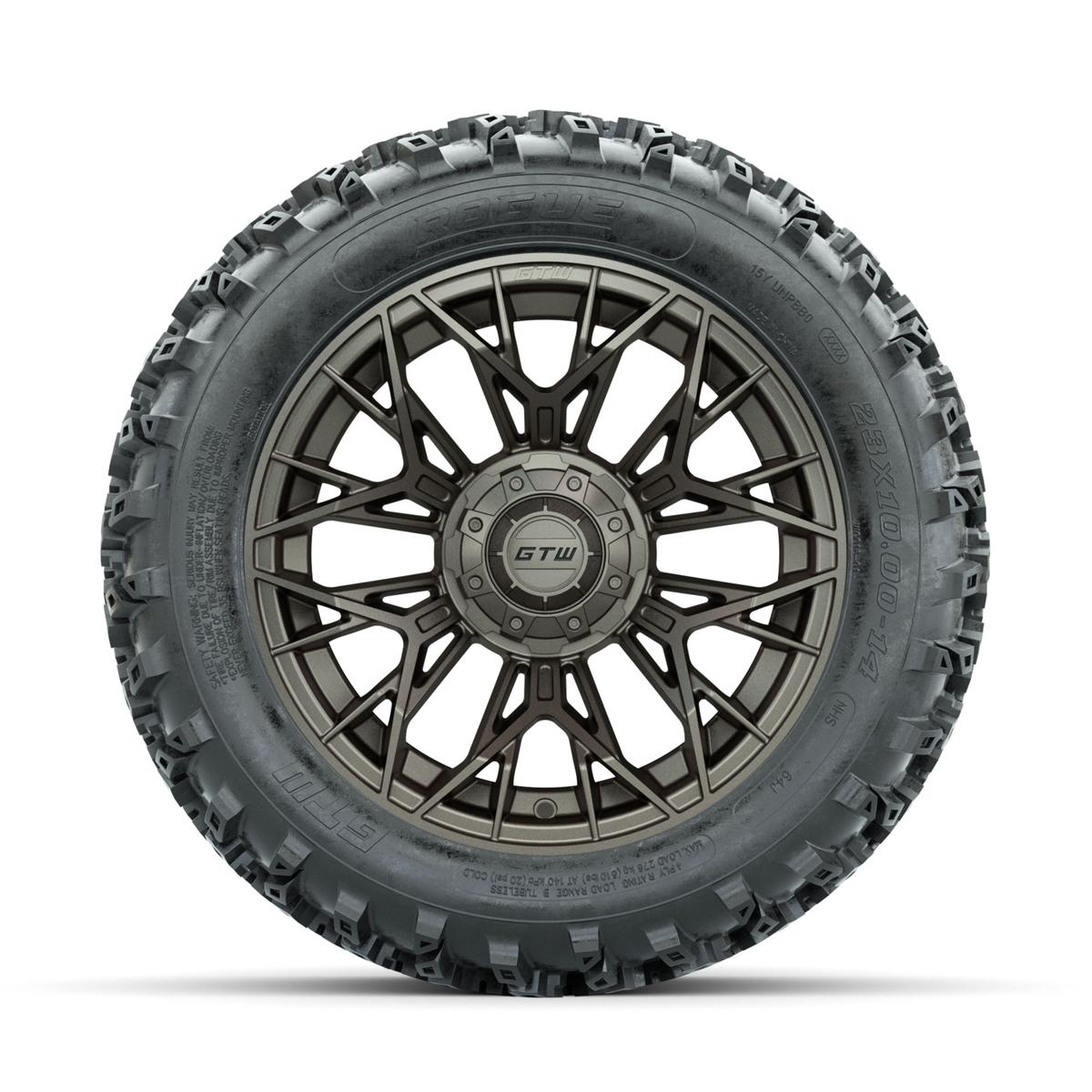 GTW Stellar Matte Bronze 14 in Wheels with 23x10.00-14 Rogue All Terrain Tires – Full Set