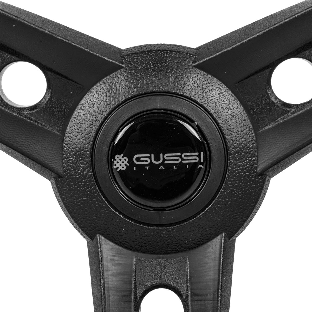 Gussi Italia® Lugana Black Steering Wheel Compatible with ICON Golf Car Models & AEV Golf Car Models