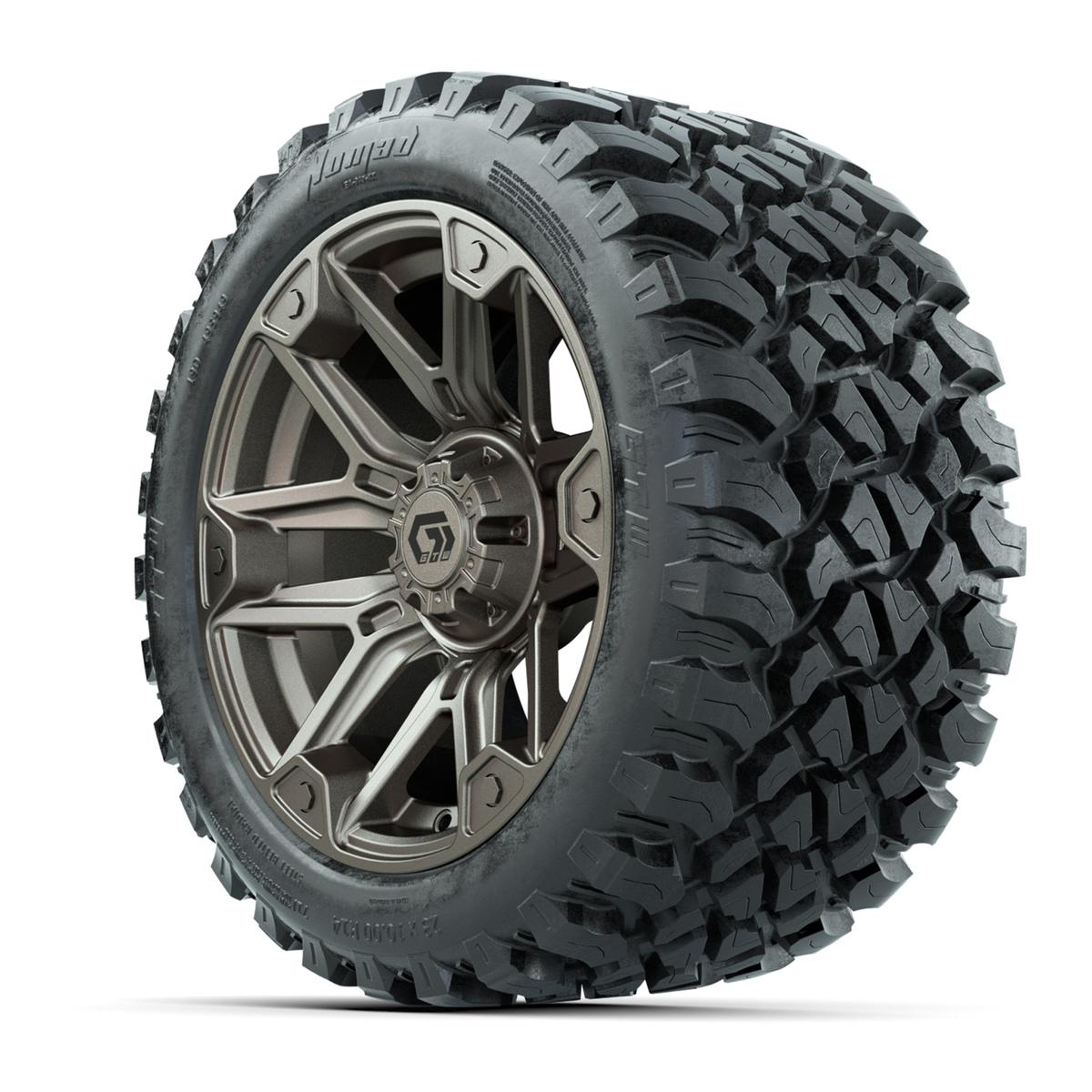 GTW&reg; Graffiti Bronze/Black 14 in Wheels with 23X10-R14 Nomad Steel Belt Radial All-Terrain Tires – Full Set