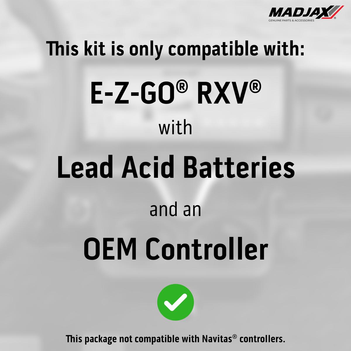 MadJax&reg; Kinect&trade; EZGO RXV with Lead Acid Battery Setup Display Screen A/C Kit