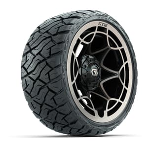 GTW Nexus Gloss Black/Bronze 14 in Wheels with 205/35-R14 Maverick Low-Profile All-Terrain Tires – Full Set