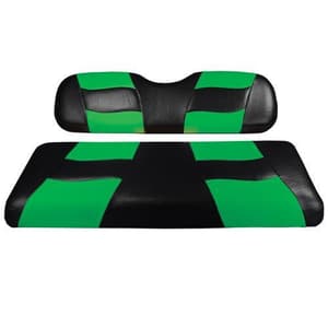 MadJax&reg; Riptide Black/Lime Cooler Green Two-Tone Star Cart Front Seat Covers