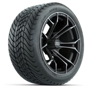 Set of (4) 14 in GTW Spyder Wheels with 225/30-14 Mamba Street Tires