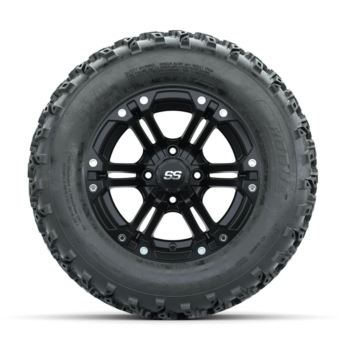 GTW Specter Matte Black 12 in Wheels with 23x10.00-12 Rogue All Terrain Tires – Full Set