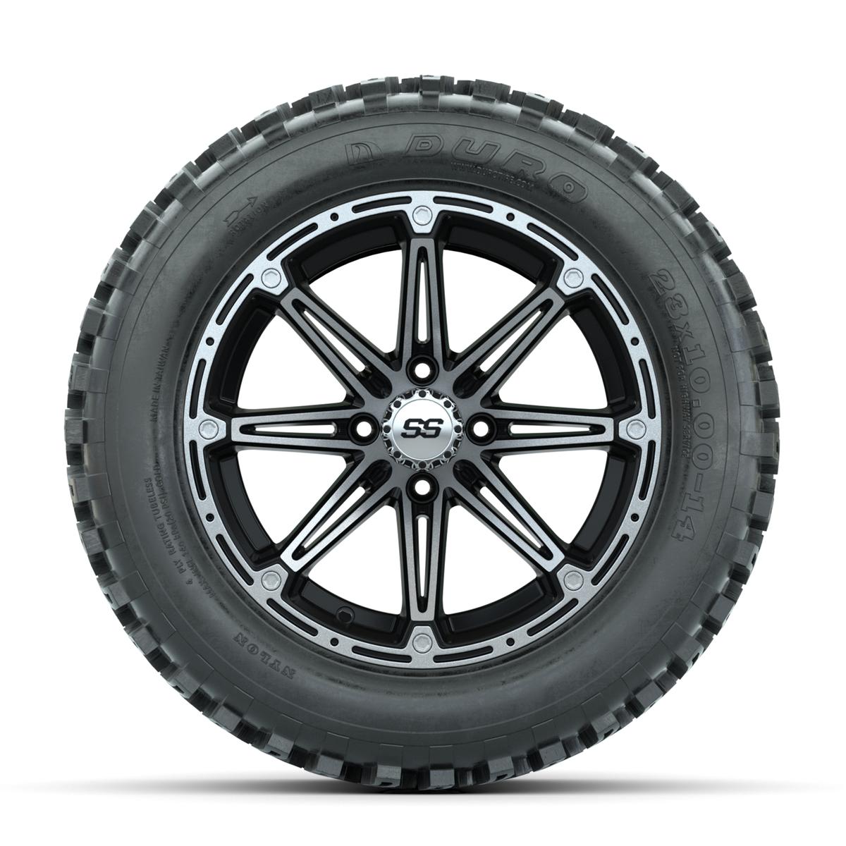 Set of (4) 14 in GTW Element Wheels with 23x10-14 Duro Desert All-Terrain Tires