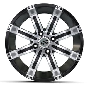 14&Prime; GTW&reg; Tempest Black with Machined Accents Wheel (3:4 Offset)