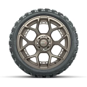 Set of (4) 15&quot; MadJax&reg; Flow Form Evolution Matte Bronze Wheels with GTW&reg; Nomad Off Road Tires