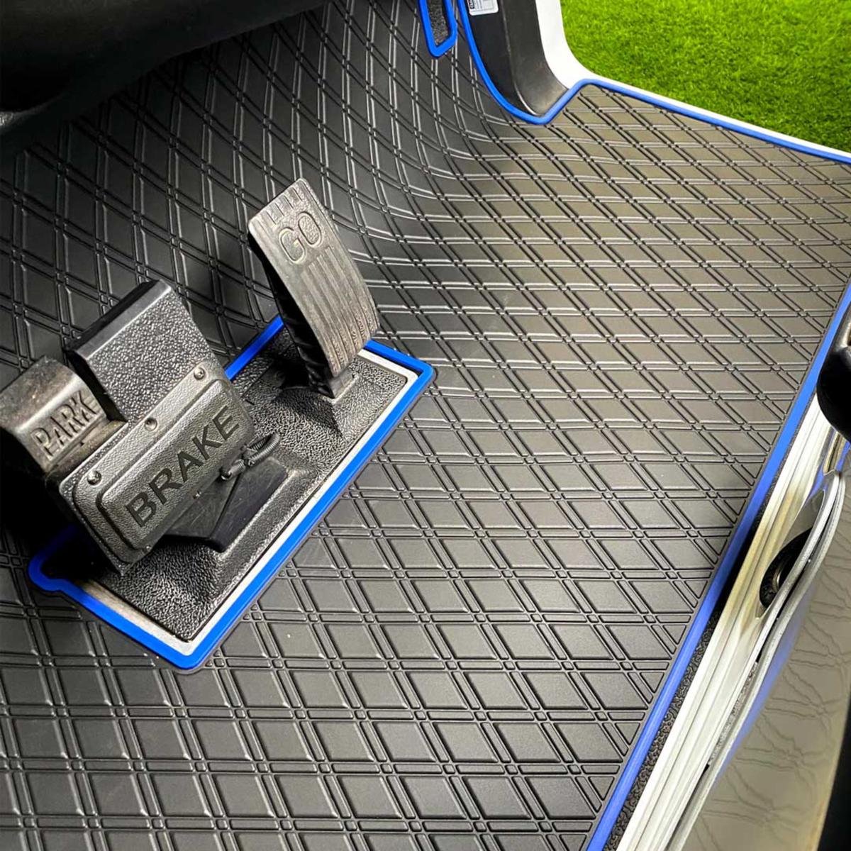 Xtreme Floor Mats for Club Car Precedent / Onward / Tempo / Villager & V4L - Black/Blue