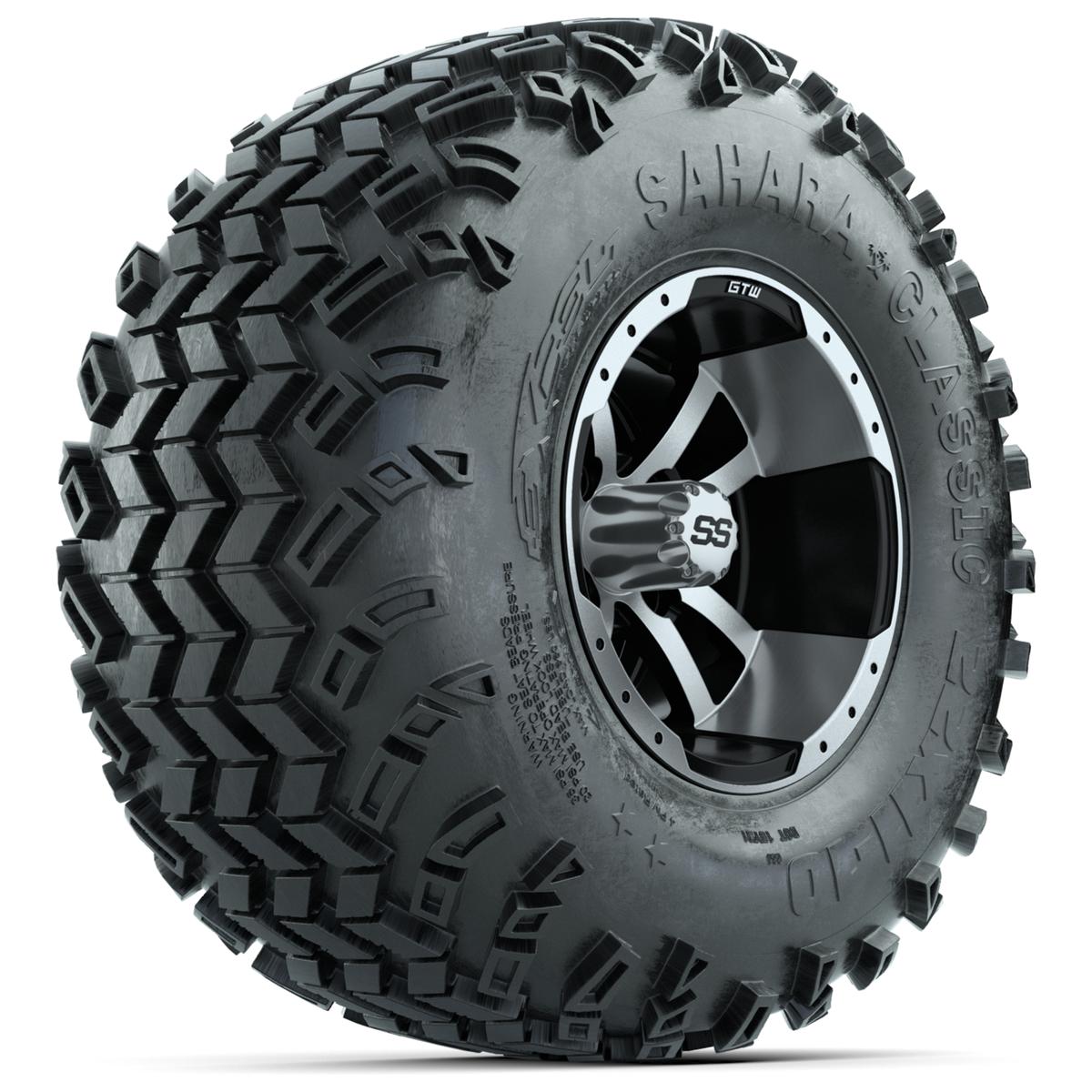 Set of (4) 10 in GTW Storm Trooper Wheels with 22x11-10 Sahara Classic All-Terrain Tires