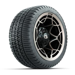 GTW&reg; Nexus Black with Bronze Face 12 in Wheels with 205/30-12 Fusion Street Tires – Full Set