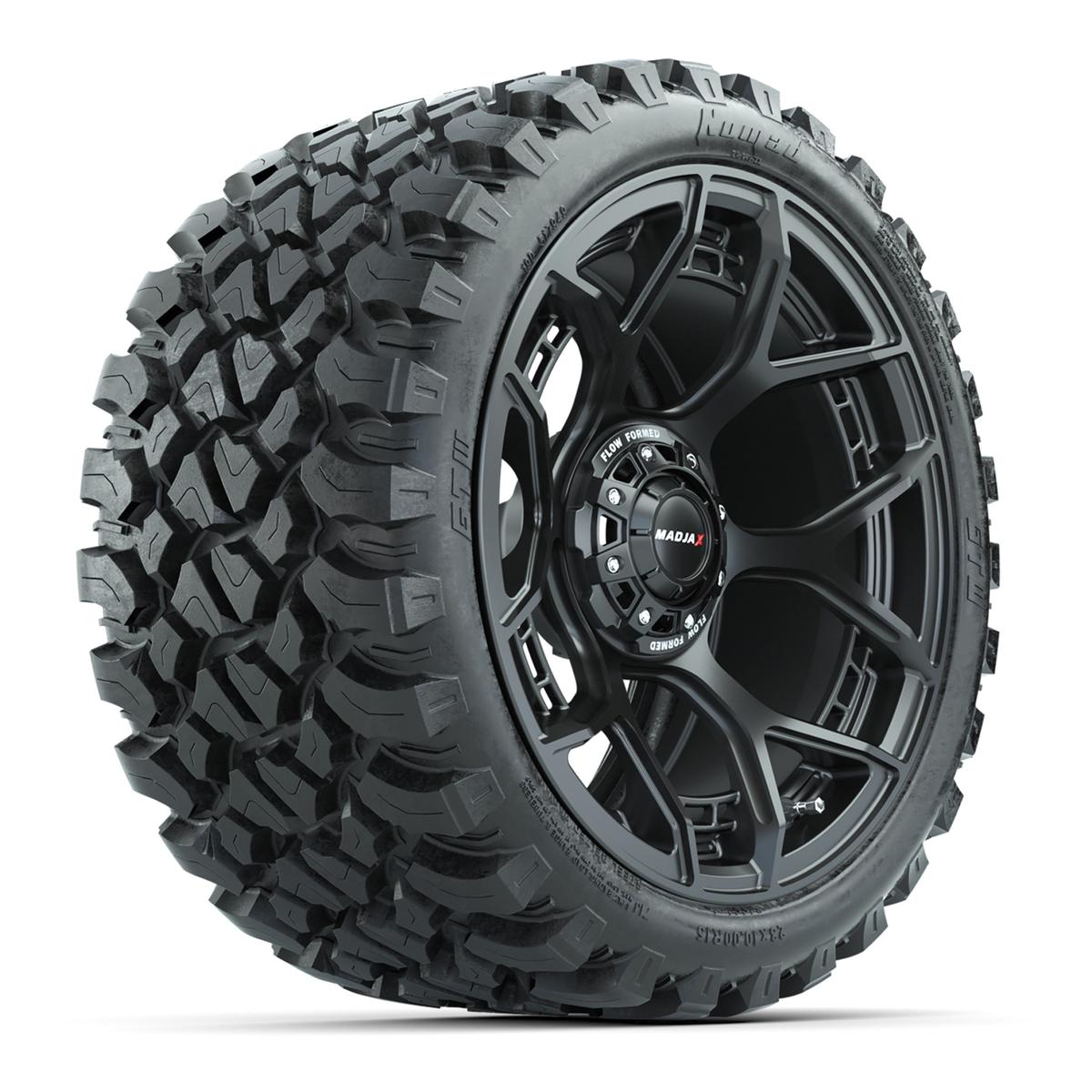 Set of (4) 15" MadJax&reg; Flow Form Evolution Matte Black Wheels with GTW&reg; Nomad Off Road Tires