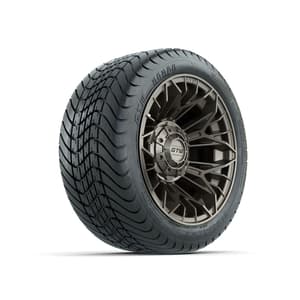 Set of (4) 12 in GTW® Stellar Matte Bronze Wheels with 215/35-12 Mamba Street Tires