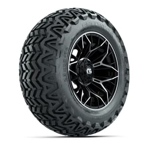 Set of (4) 14 in GTW® Stellar Machined & Black Wheels with 23x10-14 Predator All-Terrain Tires