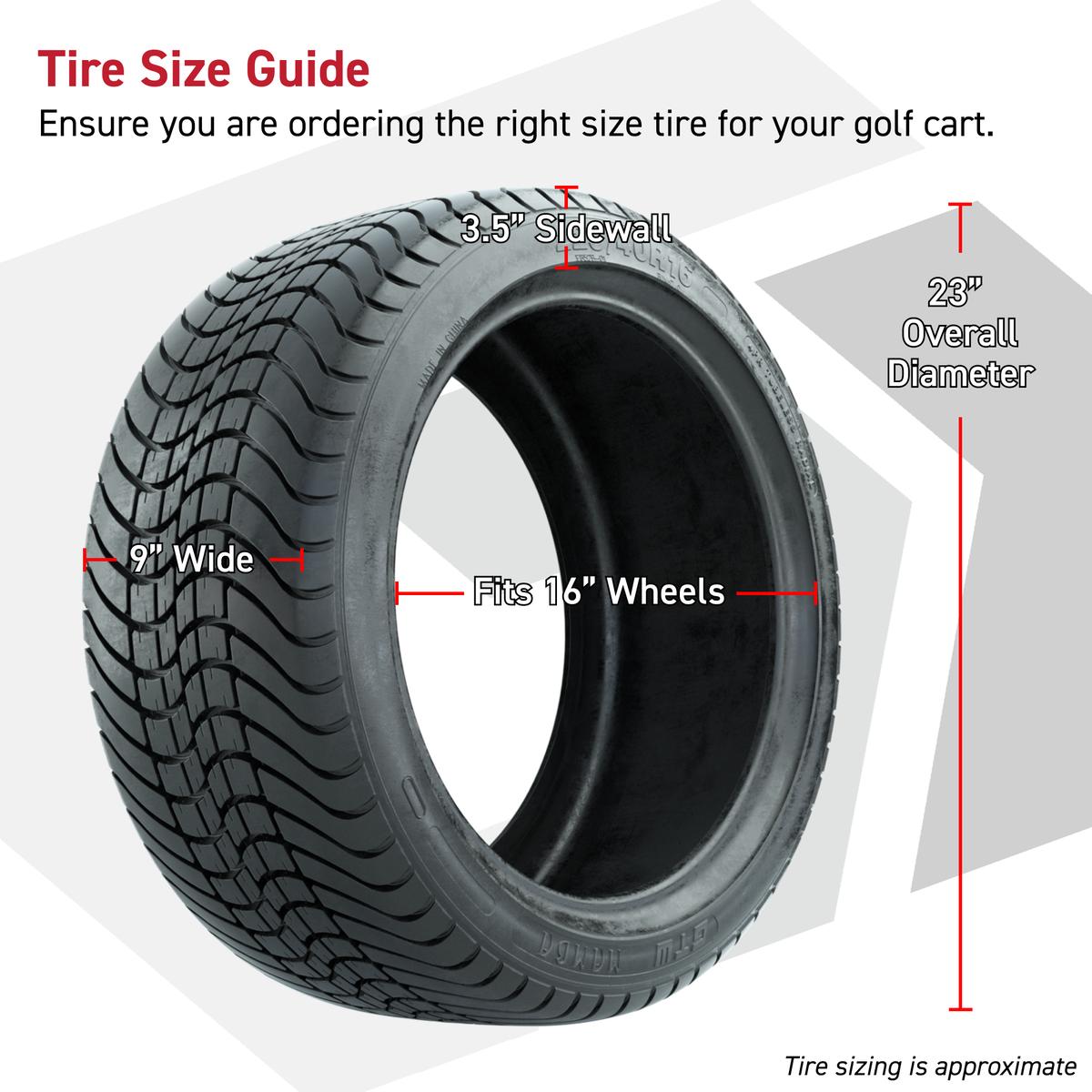 GTW&reg; Blur Gloss Black 16 in Wheels with 225/40-R16 Mamba Street Tires - Full Set