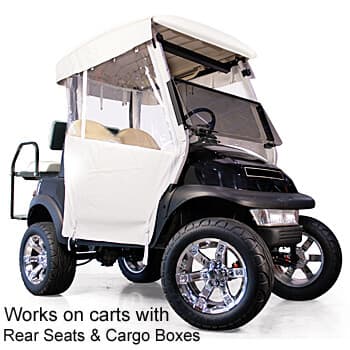 RedDot Club Car DS Straight Back w/ Hooks White 3-Sided Over-the-Top Enclosure (Years 1982-1999)