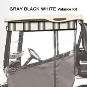 RedDot&reg; Chameleon Valance With Grey/Black/White Sunbrella Fabric For Yamaha Drive2 (Years 2017-Up)