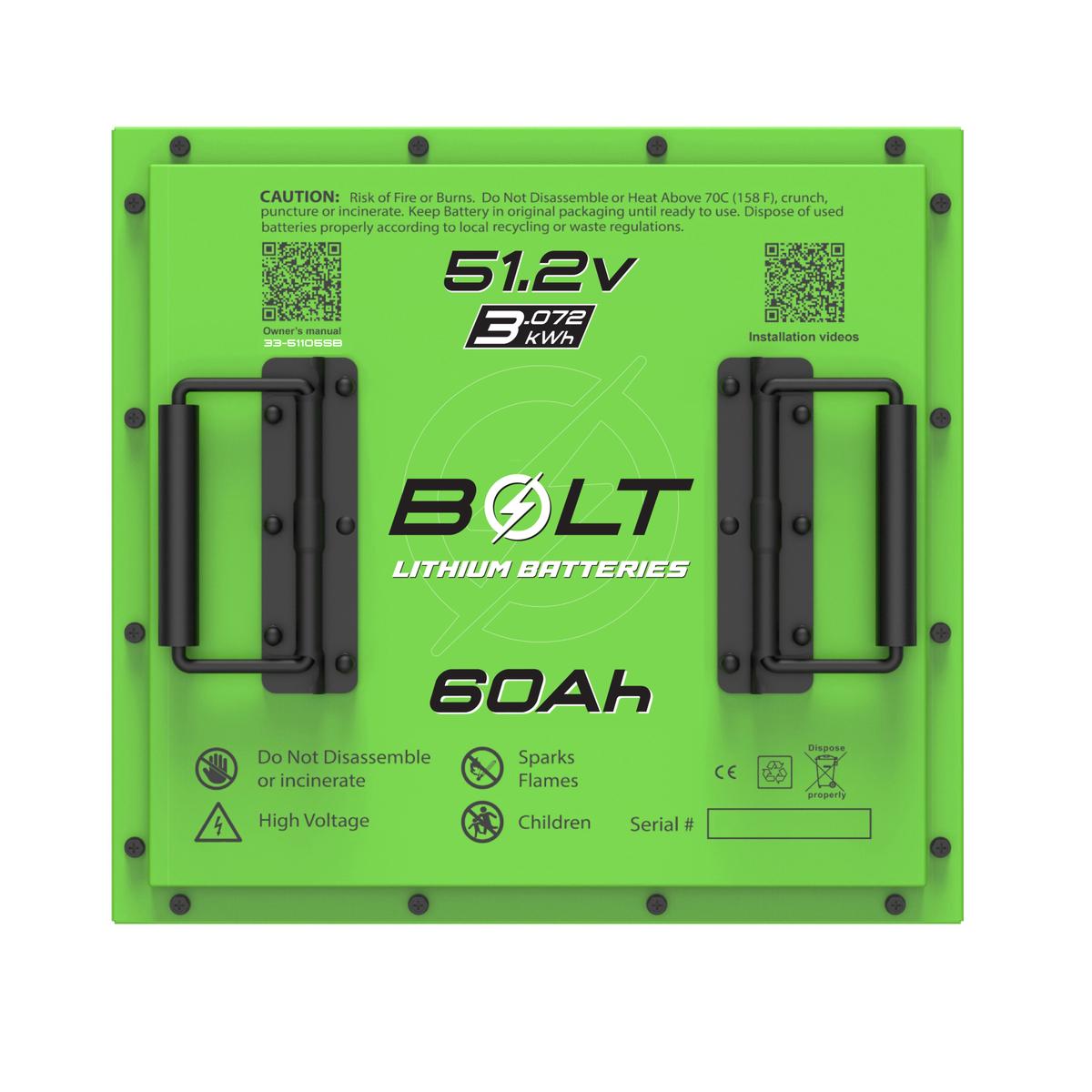 Bolt Energy EZGO RXV, 51V 60AH Battery Bundles