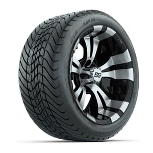 14” GTW Vampire Black and Machined Wheels with GTW Mamba Street Tires – Set of 4