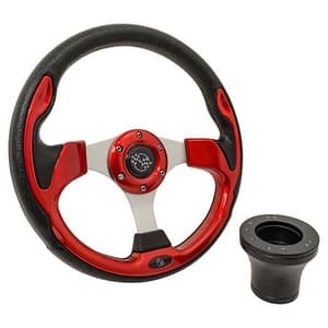 Club Car Precedent Red Rally Steering Wheel Kit 04-Up
