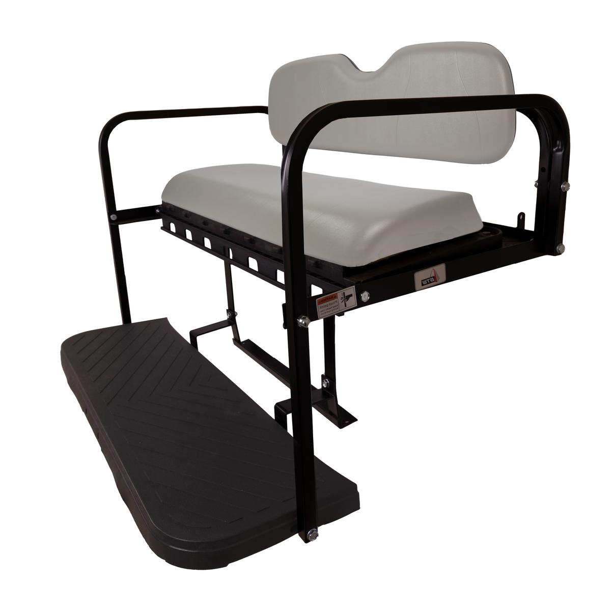 GTW MACH3 Rear Flip Seat for Club Car Precedent, Tempo, &amp; Onward - Gray (Years 2004-Up)