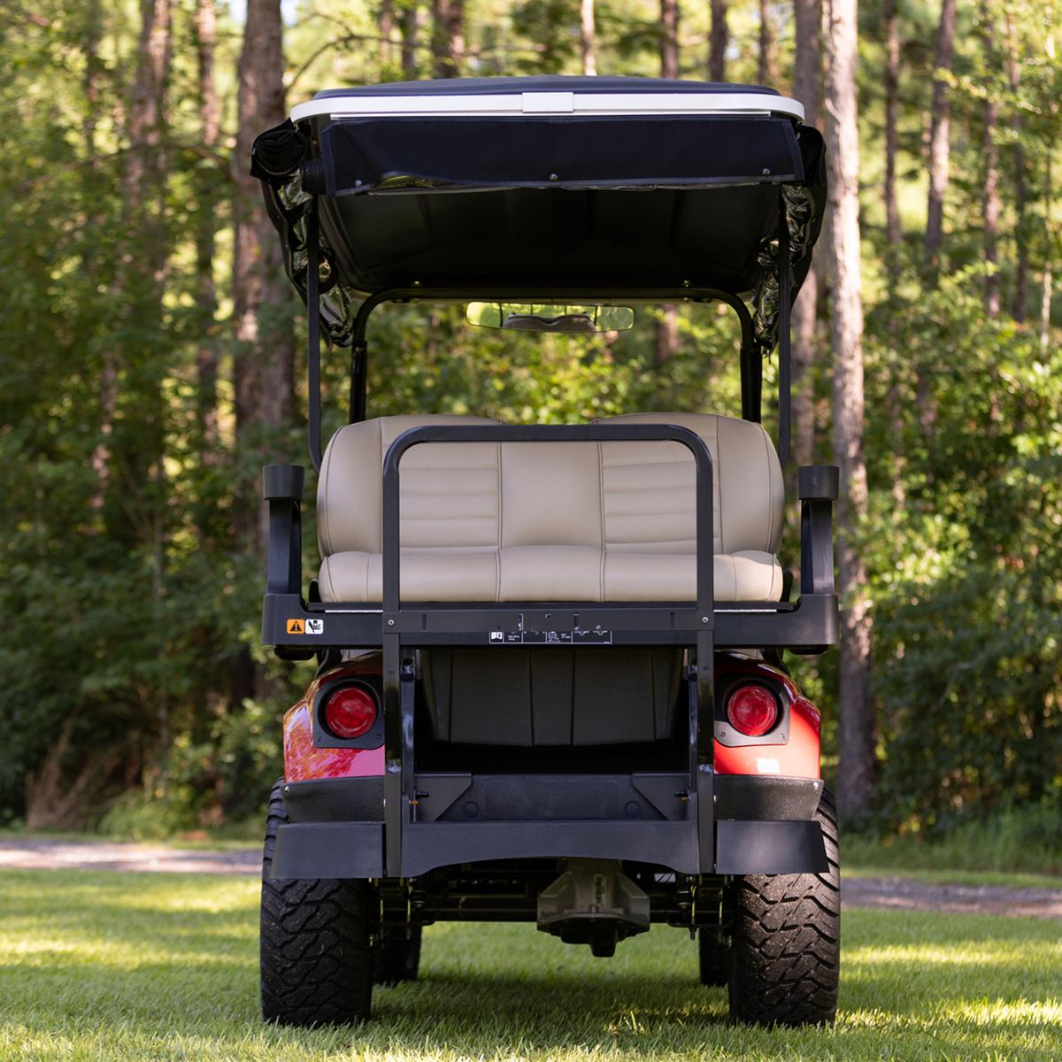 RedDot EZGO Express S4 Elite with 80” Non Modular Top Beige 3-Sided Track Style Vinyl Enclosure (Years 2023-Up)