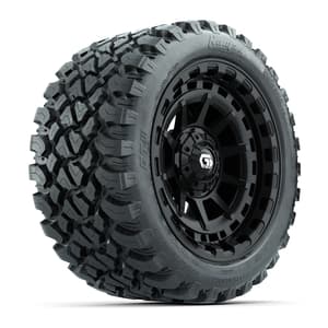 GTW&reg; Barricade Black 14 in Wheels with 23X10-R14 Nomad Steel Belt Radial All-Terrain Tires – Full Set