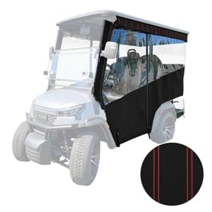RedDot 4-Passenger Black Track Style Enclosure with Red Panther Valance for ICON i40X (Years 2026-Up)