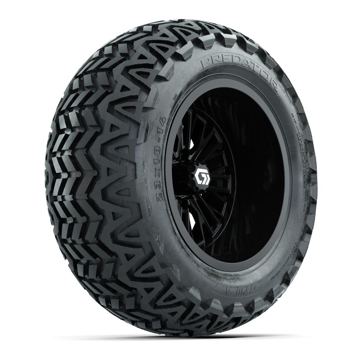GTW&reg; Viper Gloss Black 14 in Wheels with 23X10-14 Predator All-Terrain Tires - Full Set
