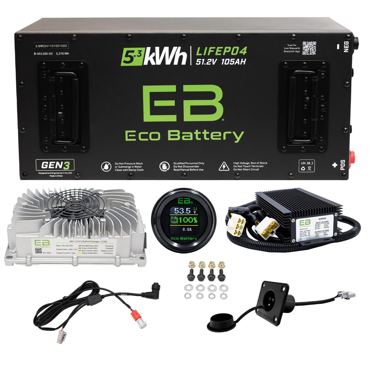 Navitas Chassis Eco Lithium 51v 105Ah GEN3 Battery Bundle - Skinny
