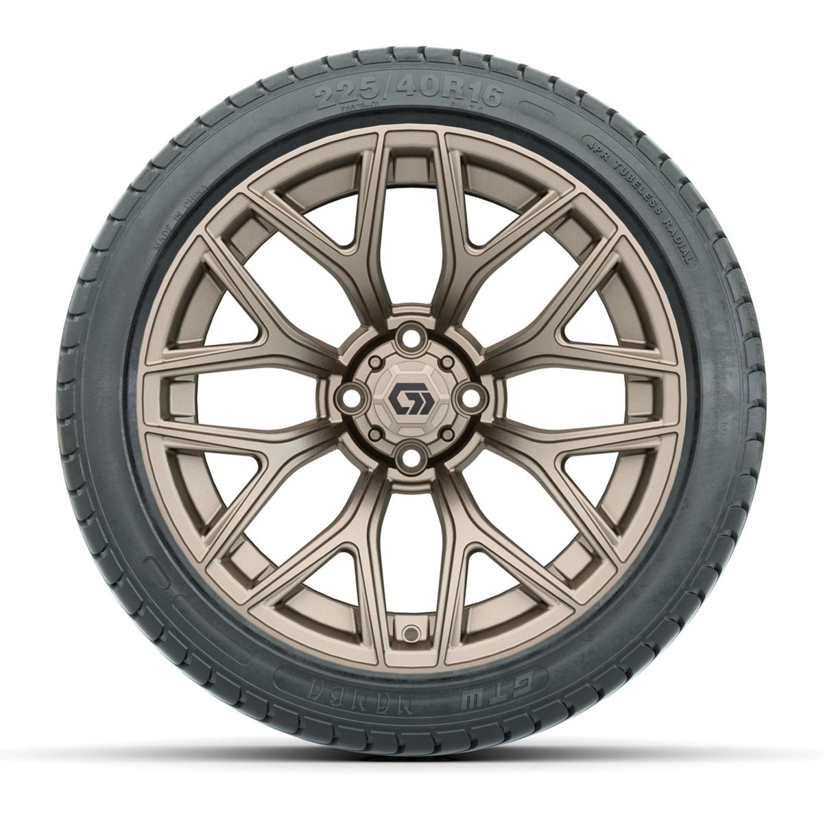 GTW&reg; Monaco Matte Bronze 16 in Wheels with 225/40-R16 Mamba Street Tires - Full Set