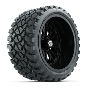 GTW&reg; Viper Gloss Black 15 in Wheels with 23X10-R15 Nomad Steel Belted Radial All-Terrain Tires - Full Set