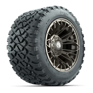 GTW&reg; Stellar Matte Bronze 12 in Wheels with 20X10-12 Nomad Steel Belt Radial All-Terrain Tires – Full Set